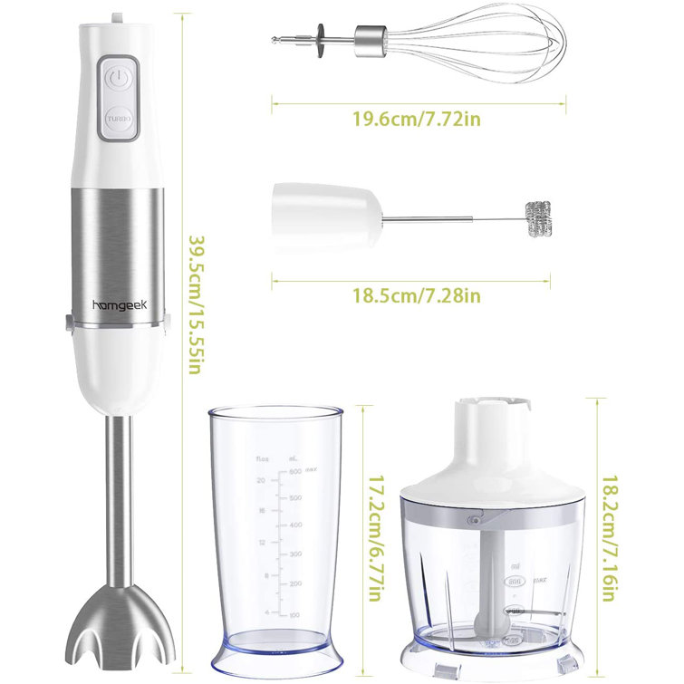 Homgeek 5in1 Hand Blender Set, 45 OFF